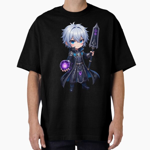 Vista previa del artículo con la obra «Brujo Arcano Anime Boy - El Mago de la Tradición Antigua», diseñado y vendido por  VectorArtFactory.