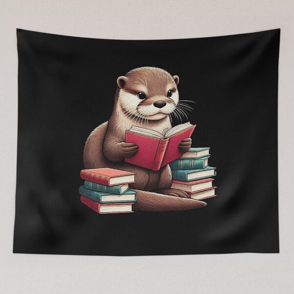 Item preview, Otter Reading Book Reader Bookworm Otter Lover designed and sold by Kimberley King Art  King Art.