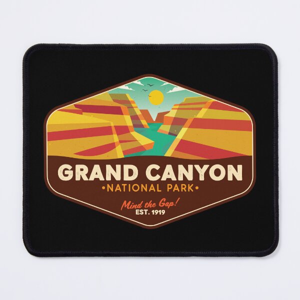 Item preview, Grand Canyon National Park – Mind the Gap! Est. 1919 | Vintage Travel Poster, Retro Nature Design, Hiking Gift, National Park Art designed and sold by magrodanny.