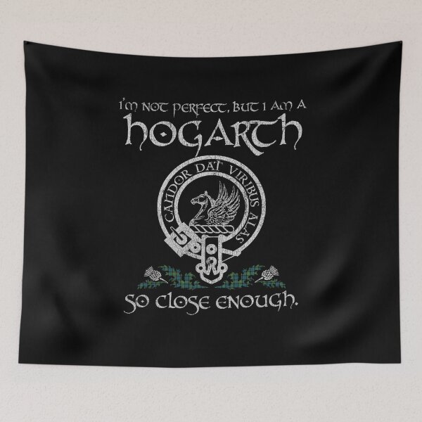 Item preview, Hogarth clan Scottish surname crest badge motto tartan sporran kilt men women designed and sold by Clan1093.