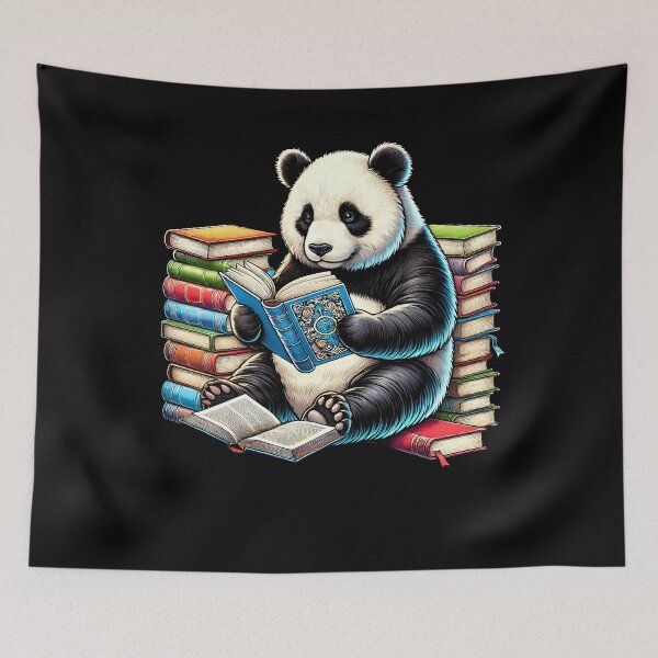 Item preview, Panda Reading Book Reader Bookworm Panda Lover designed and sold by Kimberley King Art  King Art.