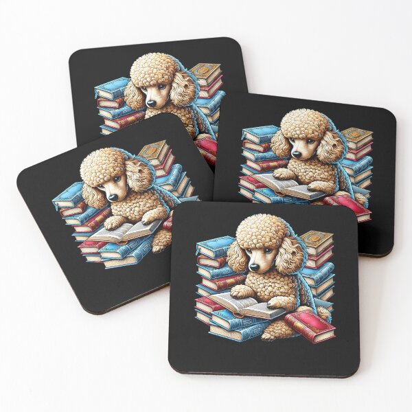 Item preview, Poodle Reading Book Reader Poodle Lover Bookworm designed and sold by Kimberley King Art  King Art.