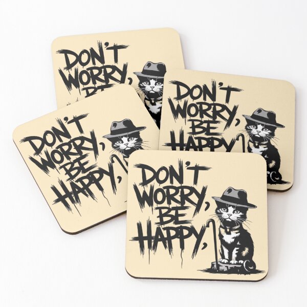 Item preview, Banksy Cat - Don't Worry Be Happy designed and sold by 123ks.