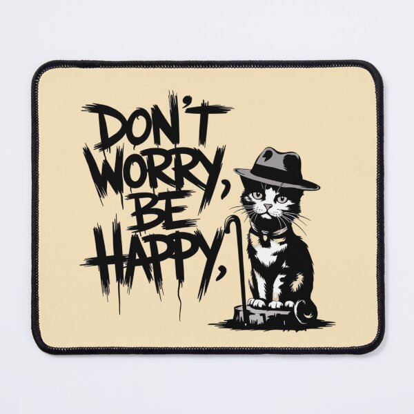 Item preview, Banksy Cat - Don't Worry Be Happy designed and sold by 123ks.