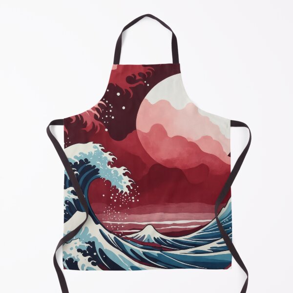 Item preview, Crimson Wave: A Japanese Inspired Circular Sea Storm designed and sold by REPTISLAV.