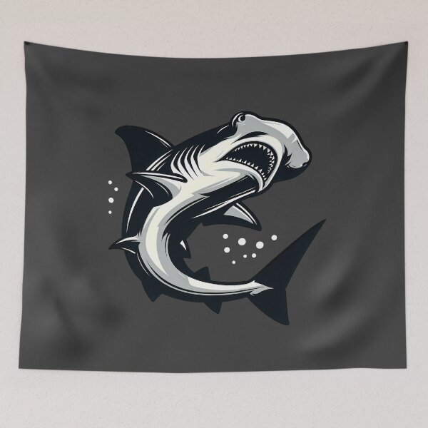 Aperçu de l'œuvre Requin-marteau créée et vendue par Funny Vintage Stickers And T-Shirts.