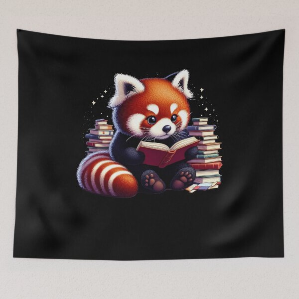 Item preview, Red Panda Reading Book Reader Bookworm Red Panda Lover designed and sold by Kimberley King Art  King Art.