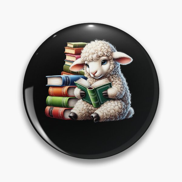 Item preview, Sheep Reading Book Reader Bookworm Sheep Lover designed and sold by Kimberley King Art  King Art.
