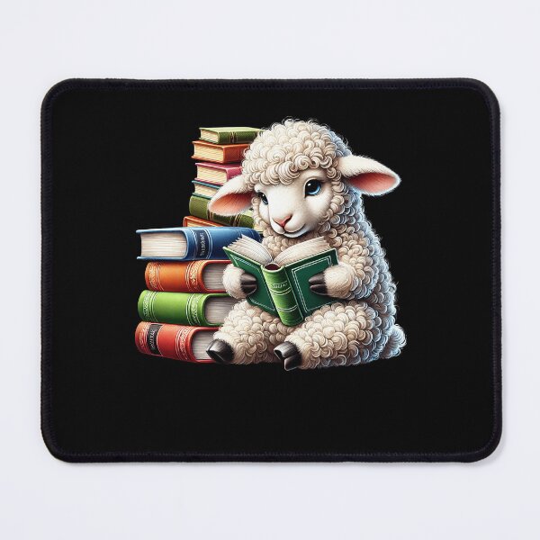 Item preview, Sheep Reading Book Reader Bookworm Sheep Lover designed and sold by Kimberley King Art  King Art.