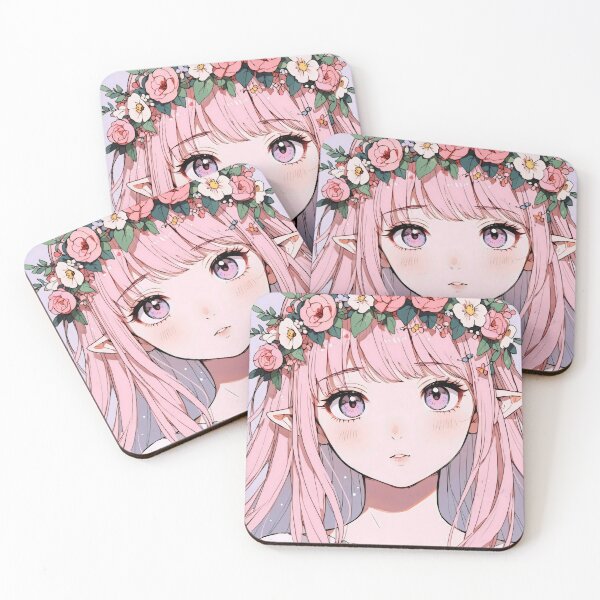 Item preview, Enchanted Elf Girl with Floral Crown designed and sold by Animepic222.