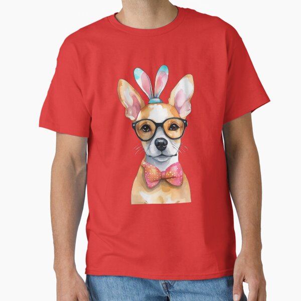 Vista previa del artículo con la obra «Divertido perro chihuahua hipster de Pascua», diseñado y vendido por FurrFunPrints.