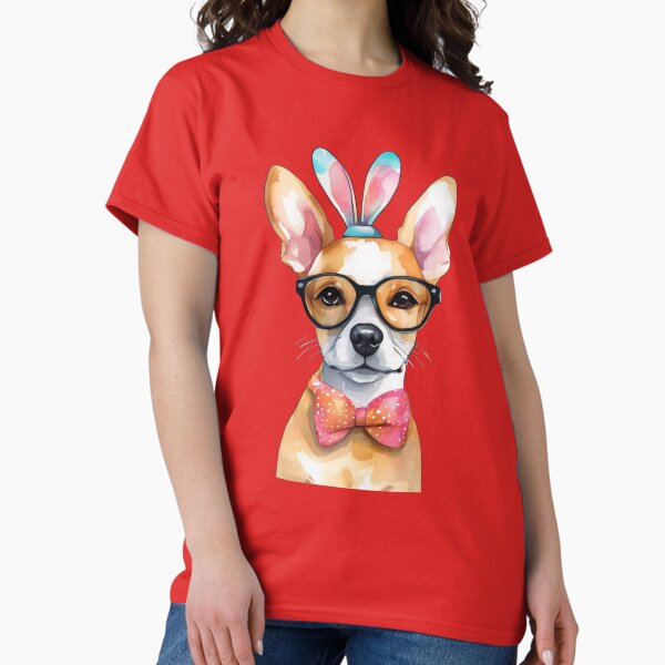 Item preview, Funny Easter Hipster Chihuahua Dog designed and sold by FurrFunPrints.