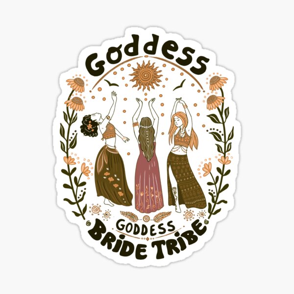 Goddess Bride Tribe Bachelorette Party Design Sticker