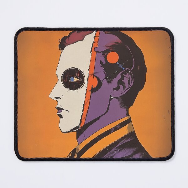 Item preview, Robot Human Profile Cyborg Phantasm Graphic Novel Style designed and sold by WheresMyMojo.