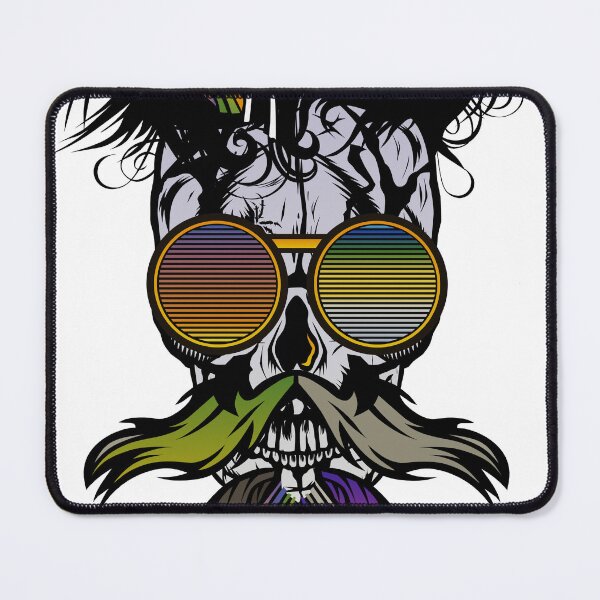 Item preview, braid goatee beard skull skull mustache hipster round fancy sunglasses designed and sold by Achille3777.