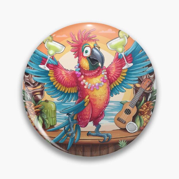 Item preview, It's 5 O'clock Somewhere, Parrot Tropical Cheers designed and sold by WhimsyVox.