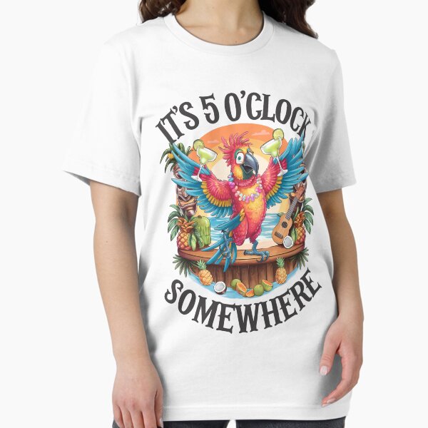 Item preview, It's 5 O'clock Somewhere, Parrot Tropical Cheers designed and sold by WhimsyVox.