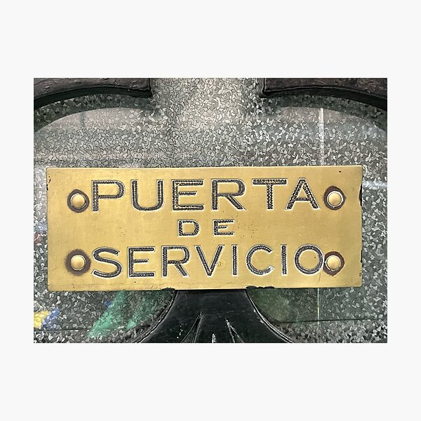 Item preview, Service door Spanish plaque designed and sold by ponted.