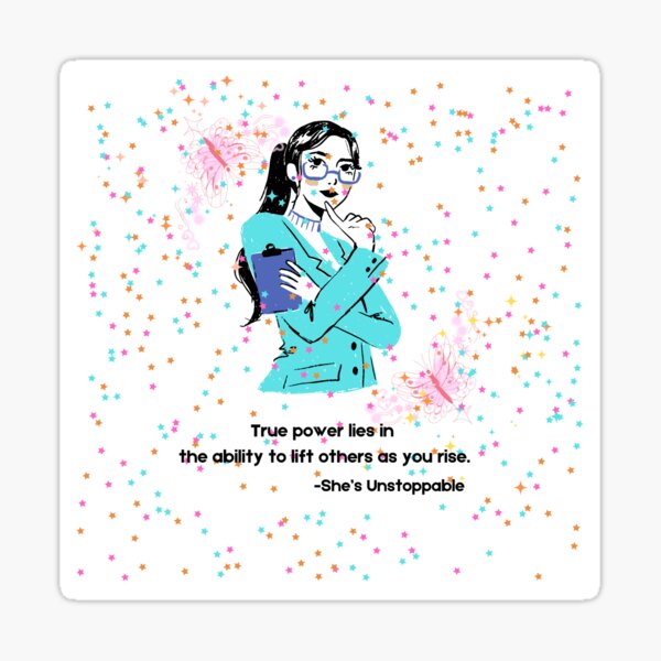 Empowered Woman: Lifting Others to Rise Sticker