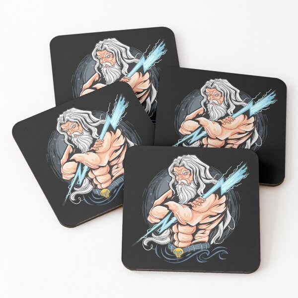 Item preview, Mighty Thunder God Zeus – Epic Greek Mythology Illustration designed and sold by Sticker-saga.