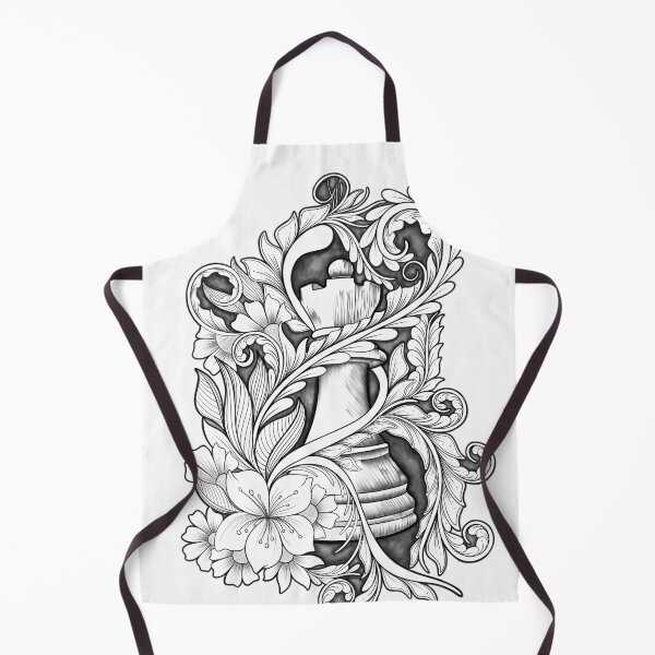 Item preview, Chess Rook with Floral Zentangle – Strategic and Elegant Line Art designed and sold by DianaZenArt.