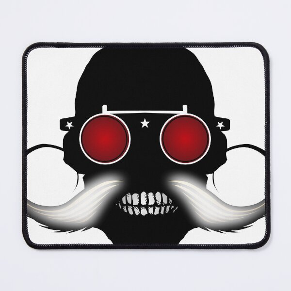 Item preview, hipster mustache skull round fancy glasses designed and sold by Achille3777.