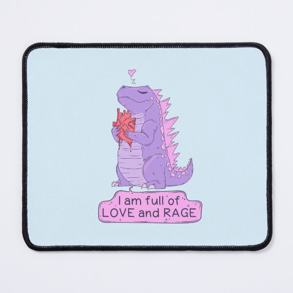 Item preview, Dinosaur Holding Heart – I’m Full of Love and Rage designed and sold by Jess.a.creates.