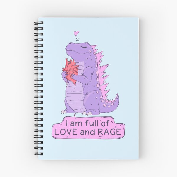 Item preview, Dinosaur Holding Heart – I’m Full of Love and Rage designed and sold by Jess.a.creates.
