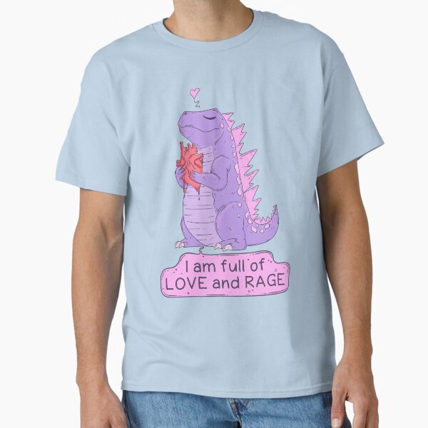 Item preview, Dinosaur Holding Heart – I’m Full of Love and Rage designed and sold by Jess.a.creates.