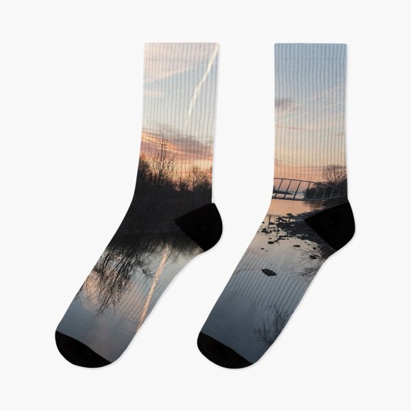 Item preview, Mimico Creek Pedestrian Bridge at Dawn designed and sold by Georgia Mizuleva.