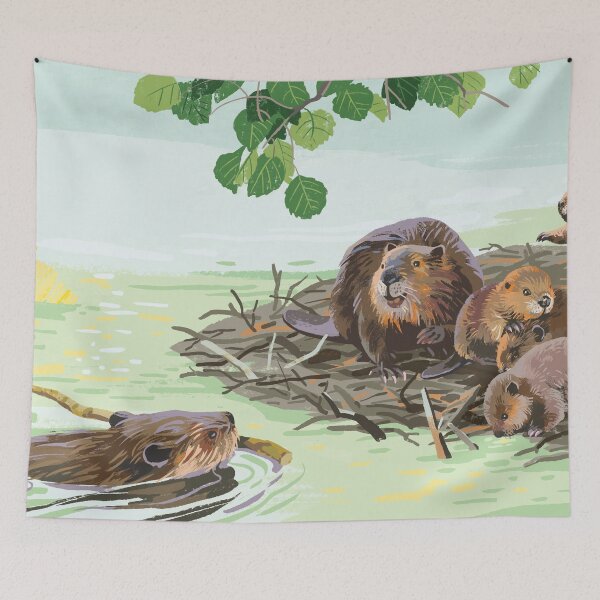 Item preview, Family of Beavers designed and sold by qu-lan.