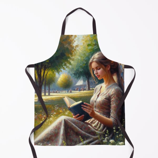 Item preview, Woman Reading a Book at Park designed and sold by PimiArt.