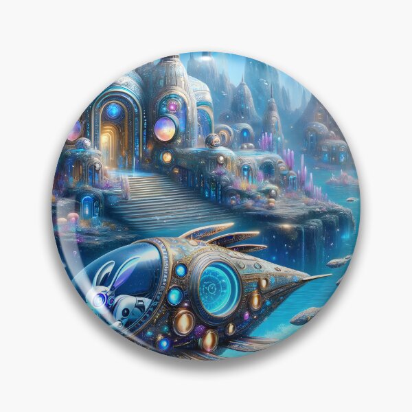 Item preview, Aboard a Nautilus a cyborg rabbit goes to the ocean festival of Osirizyah 002L1P171TH7 designed and sold by OsirizyahDesign.