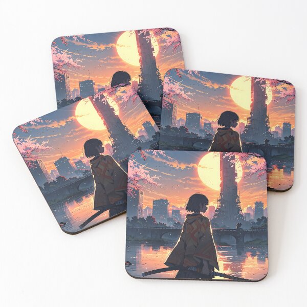 Item preview, Twilight Samurai - Reflective Urban Anime Poster designed and sold by AbstractAuraArt.