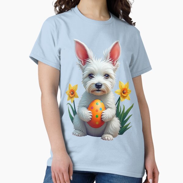 Item preview, Westie Easter illustration designed and sold by Kamoufleur.