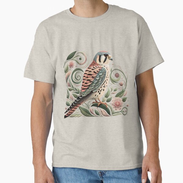 Item preview, American Kestrel Botanical Nature Art Illustration3 designed and sold by BirdsnStuff.