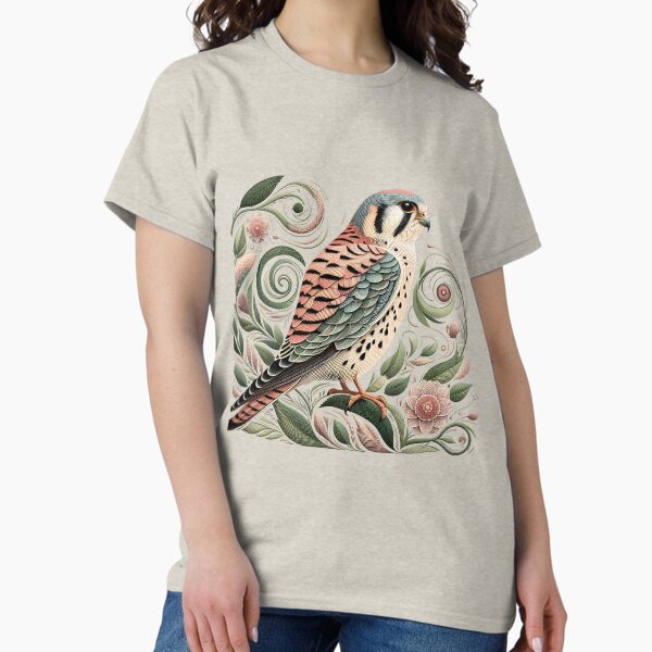Aperçu de l'œuvre Crécerelle d'Amérique, illustration botanique et nature 3 créée et vendue par BirdsnStuff.
