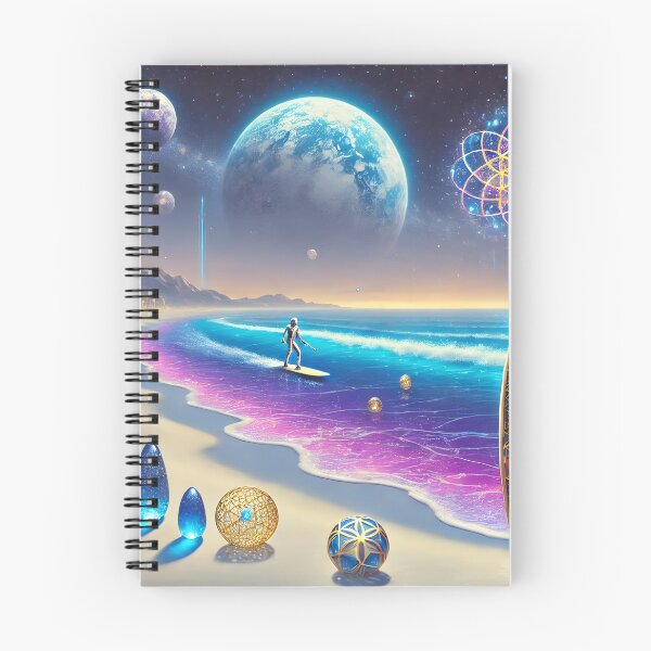 Item preview, A Cyborg goes to surf on the planet Osirizyah 002L7P152TH10 designed and sold by OsirizyahDesign.