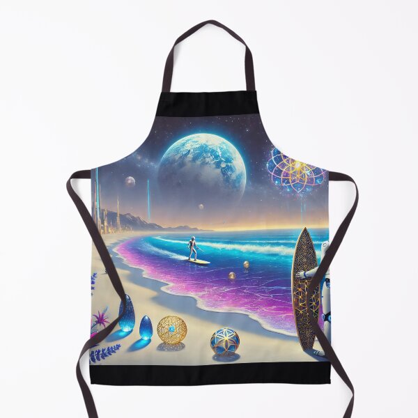Item preview, A Cyborg goes to surf on the planet Osirizyah 002L7P152TH10 designed and sold by OsirizyahDesign.