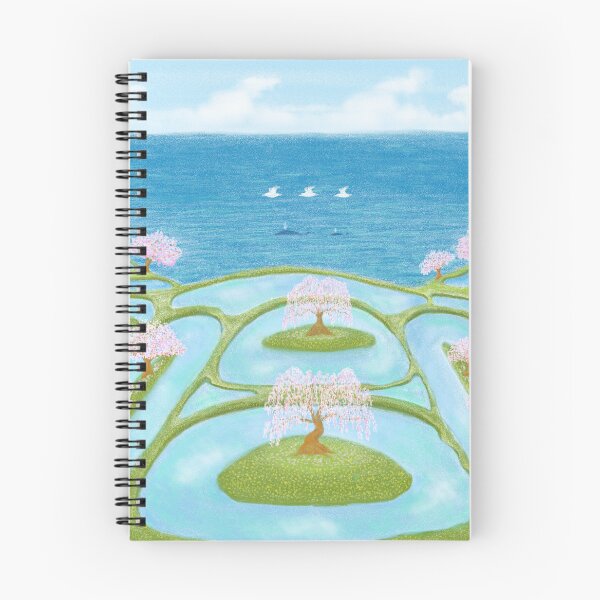Item preview, Cerezos en flor junto a los estanques designed and sold by greenPQBstudio.