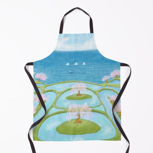 Item preview, Cherry blossom trees by the ponds designed and sold by greenPQBstudio.