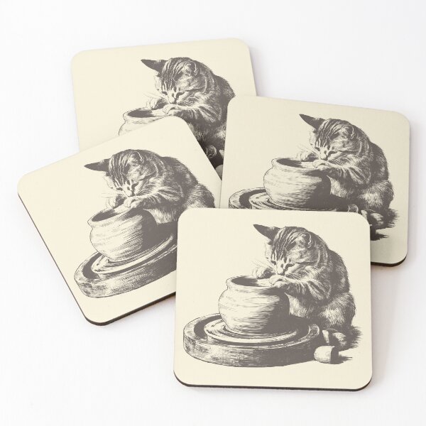 Item preview, Pottery Cat designed and sold by wowwowmeow.
