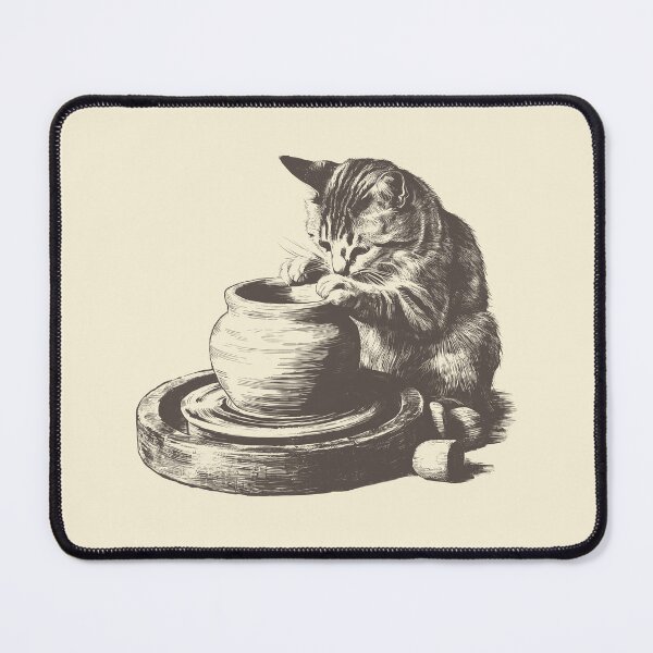 Item preview, Pottery Cat designed and sold by wowwowmeow.