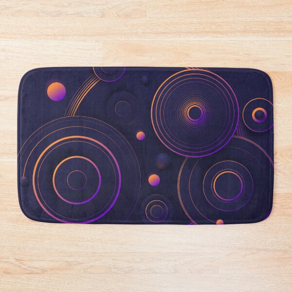 Item preview, Neon Rings in Warm Glow. Futuristic Orange Neon Circles. Glowing Abstract Geometric Rings designed and sold by Andrey Prokopenko.