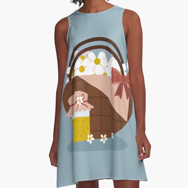 Vista previa del artículo con la obra «Ilustración de diseño plano con DaisyJam y bolsa», diseñado y vendido por AlginaPugachova.