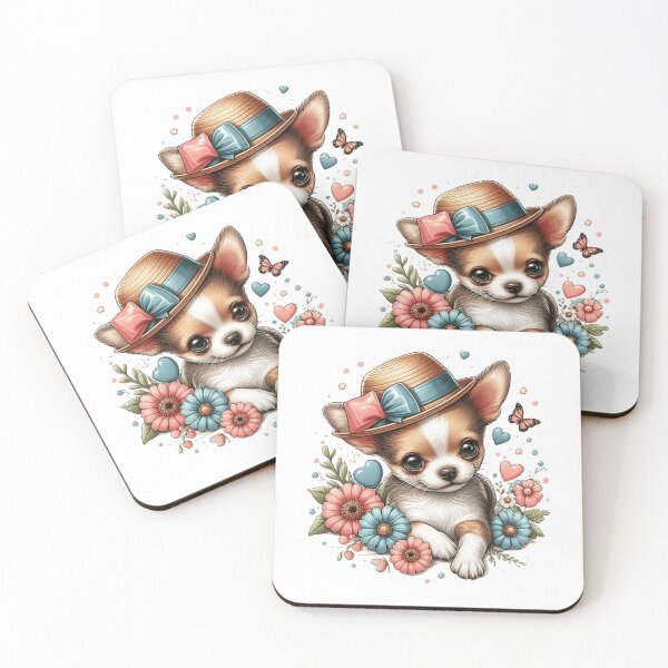 Item preview, Beautiful and sweet chihuahua puppy with flowers. designed and sold by nicnacc.
