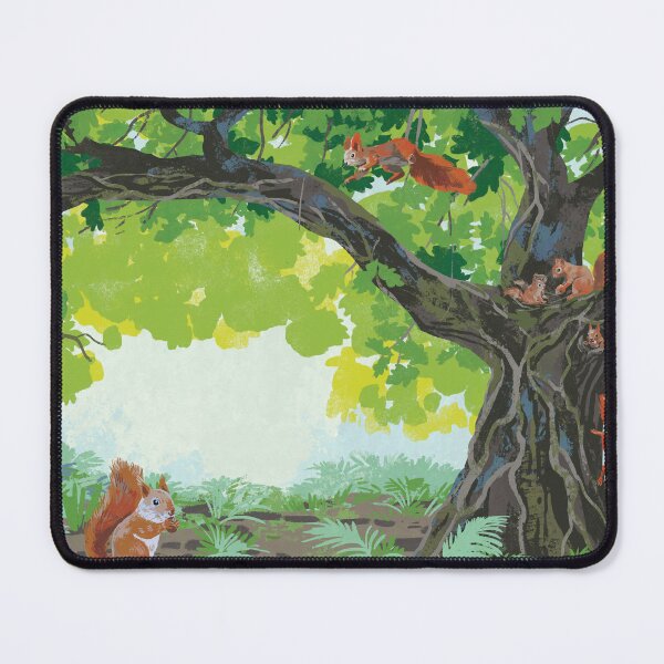 Item preview, Cute squirrels in a oak tree designed and sold by qu-lan.