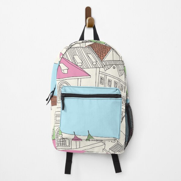 Item preview, Colorful Rooftops – Hand-drawn European Townscape designed and sold by dearjunie.