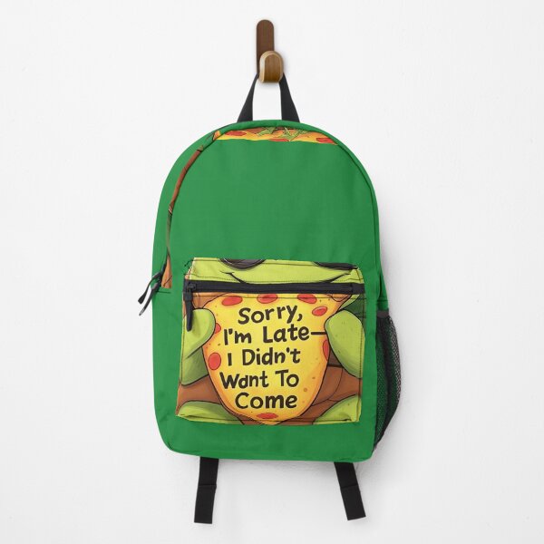 Item preview, Funny Turtle Pizza Meme – "Sorry, I'm Late" designed and sold by gtrock.