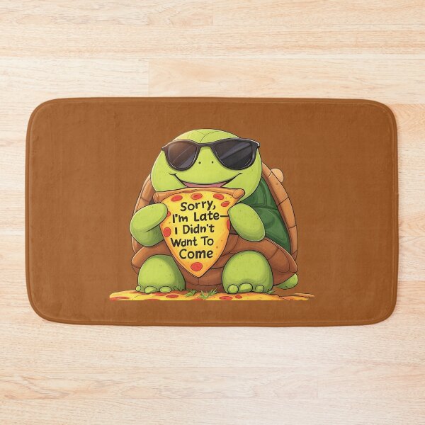 Item preview, Funny Turtle Pizza Meme – "Sorry, I'm Late" designed and sold by gtrock.